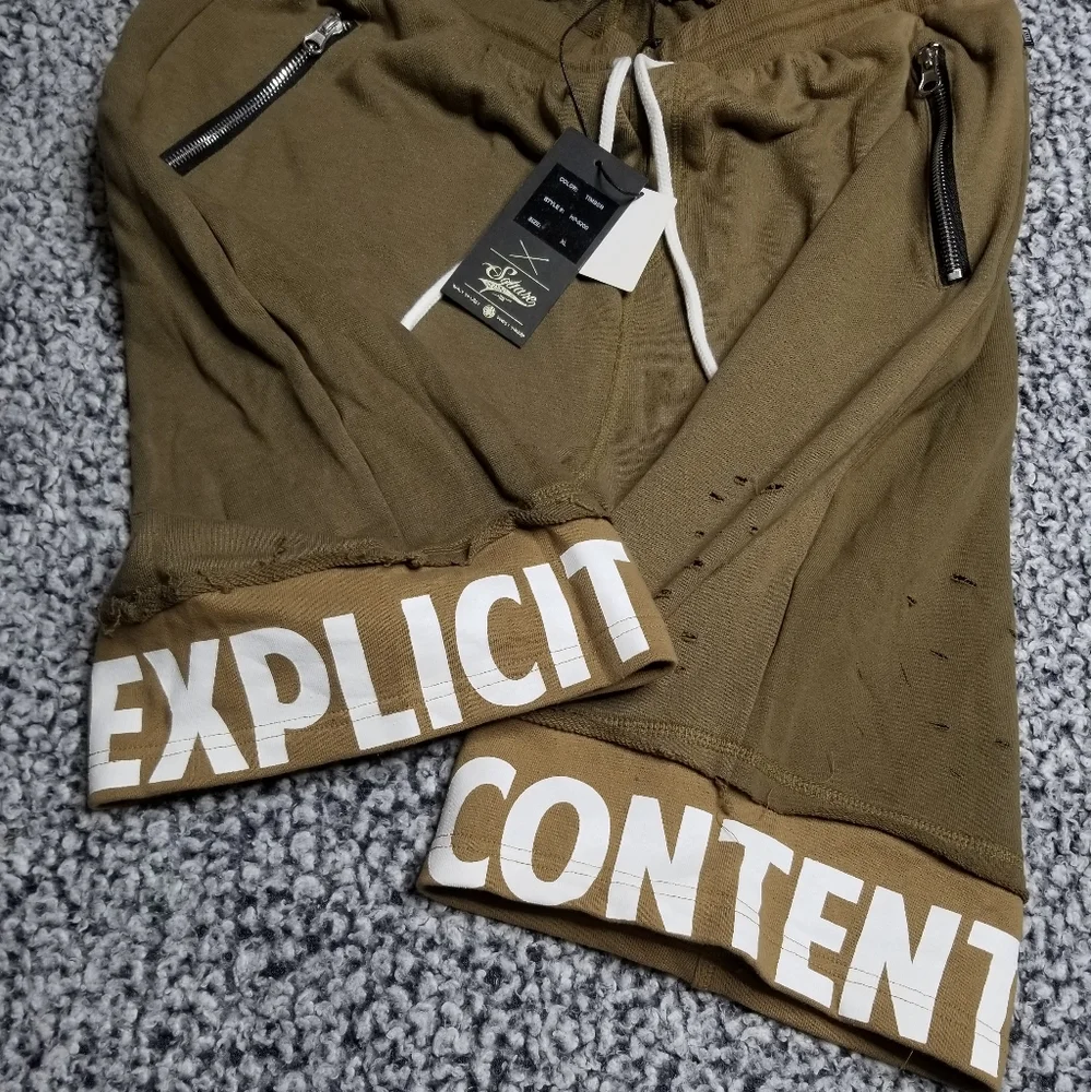 NWT Square Zero Explicit Content Shorts